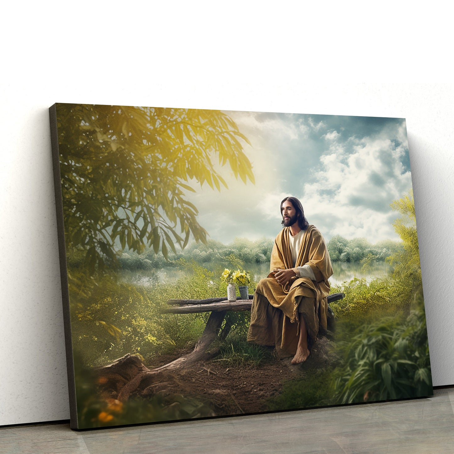 Paul Sitting Around Jesus For His Sermon - Canvas Pictures - Jesus Christ Canvas - Christian Wall Art