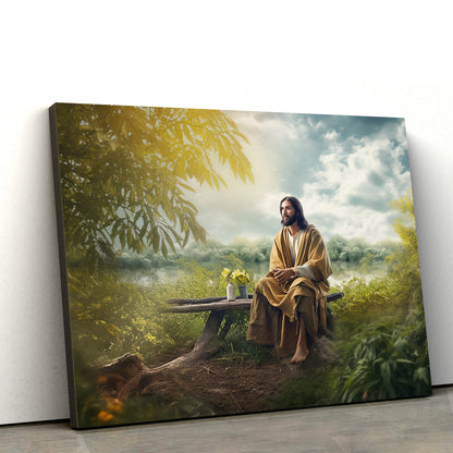 Paul Sitting Around Jesus For His Sermon - Canvas Pictures - Jesus Christ Canvas - Christian Wall Art