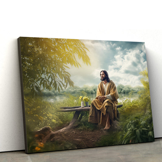 Paul Sitting Around Jesus For His Sermon - Canvas Pictures - Jesus Christ Canvas - Christian Wall Art