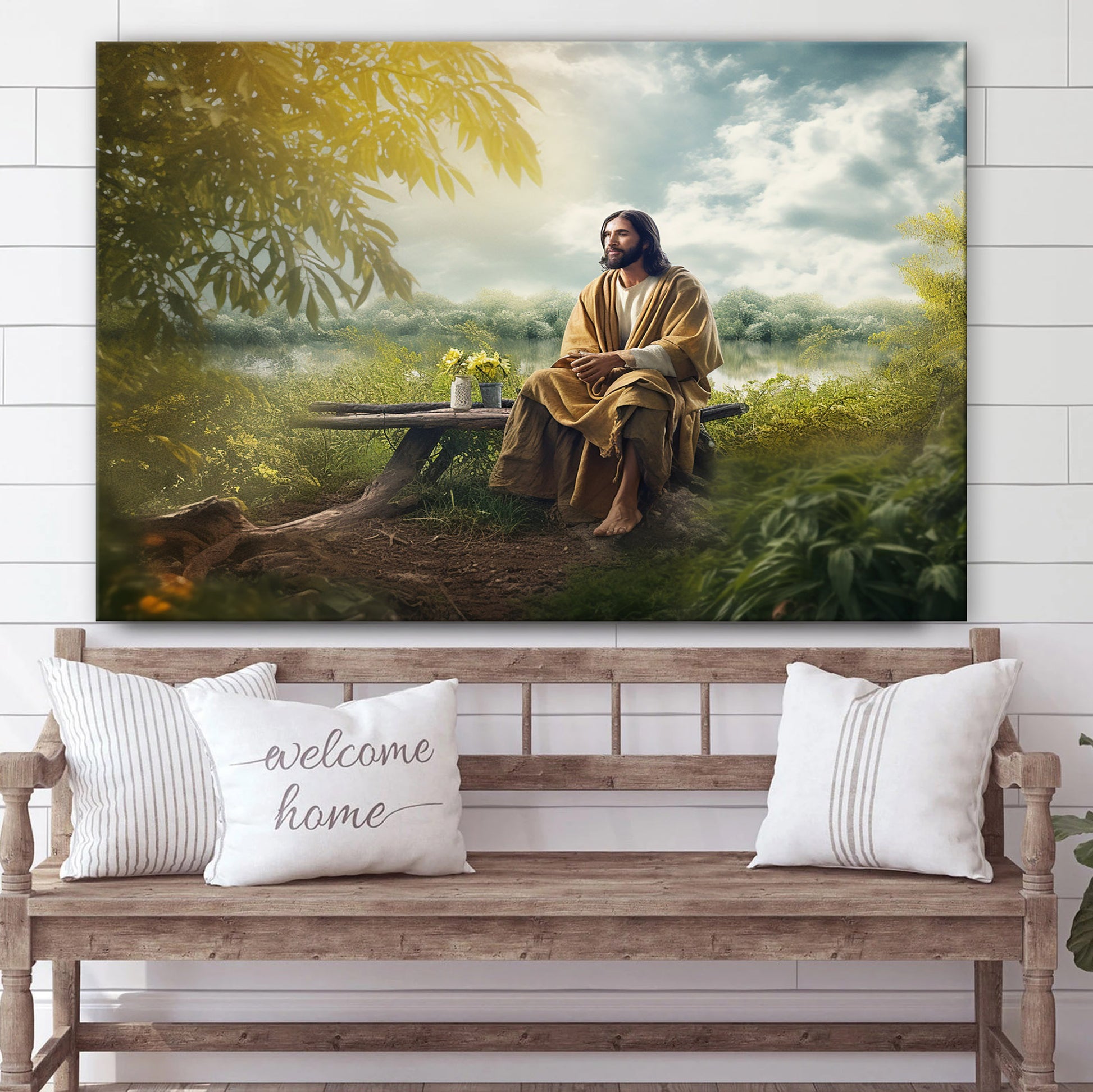 Paul Sitting Around Jesus For His Sermon - Canvas Pictures - Jesus Christ Canvas - Christian Wall Art