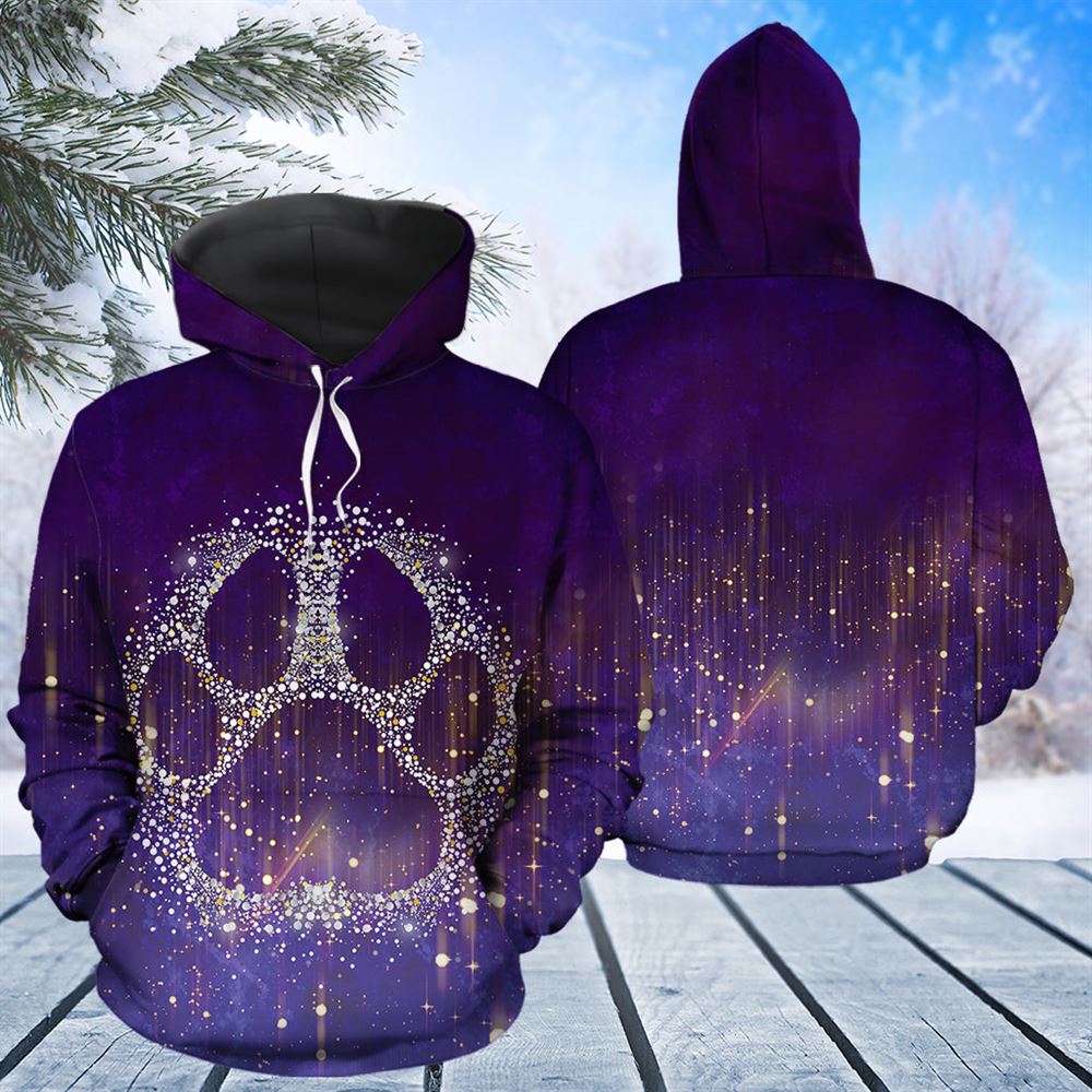 Paw Snowflake All Over Print 3D Hoodie For Men And Women, Best Gift For Dog lovers, Best Outfit Christmas