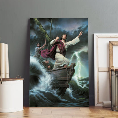 Peace Be Still Canvas Picture - Jesus Christ Canvas Art - Christian Wall Canvas