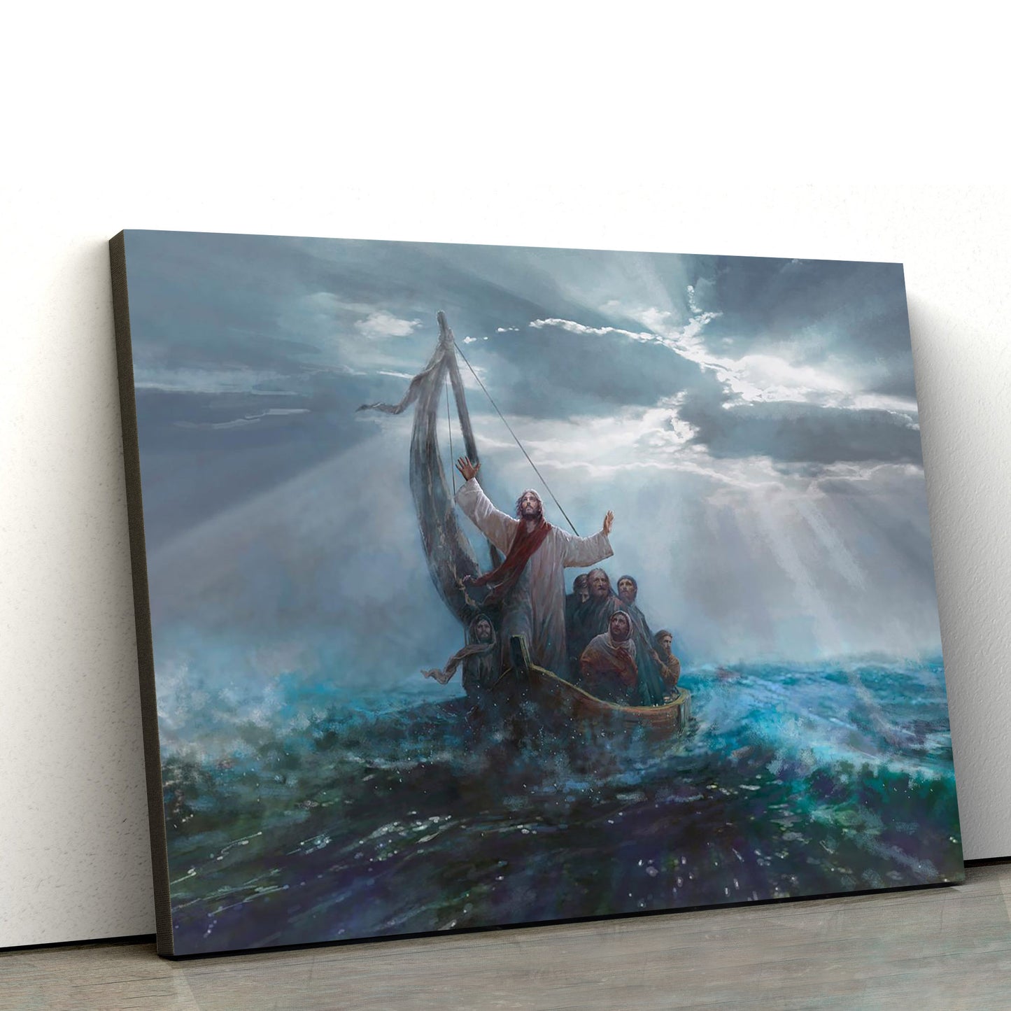 Peace Be Still Canvas Wall Art - Jesus Picture - Christian Wall Decor