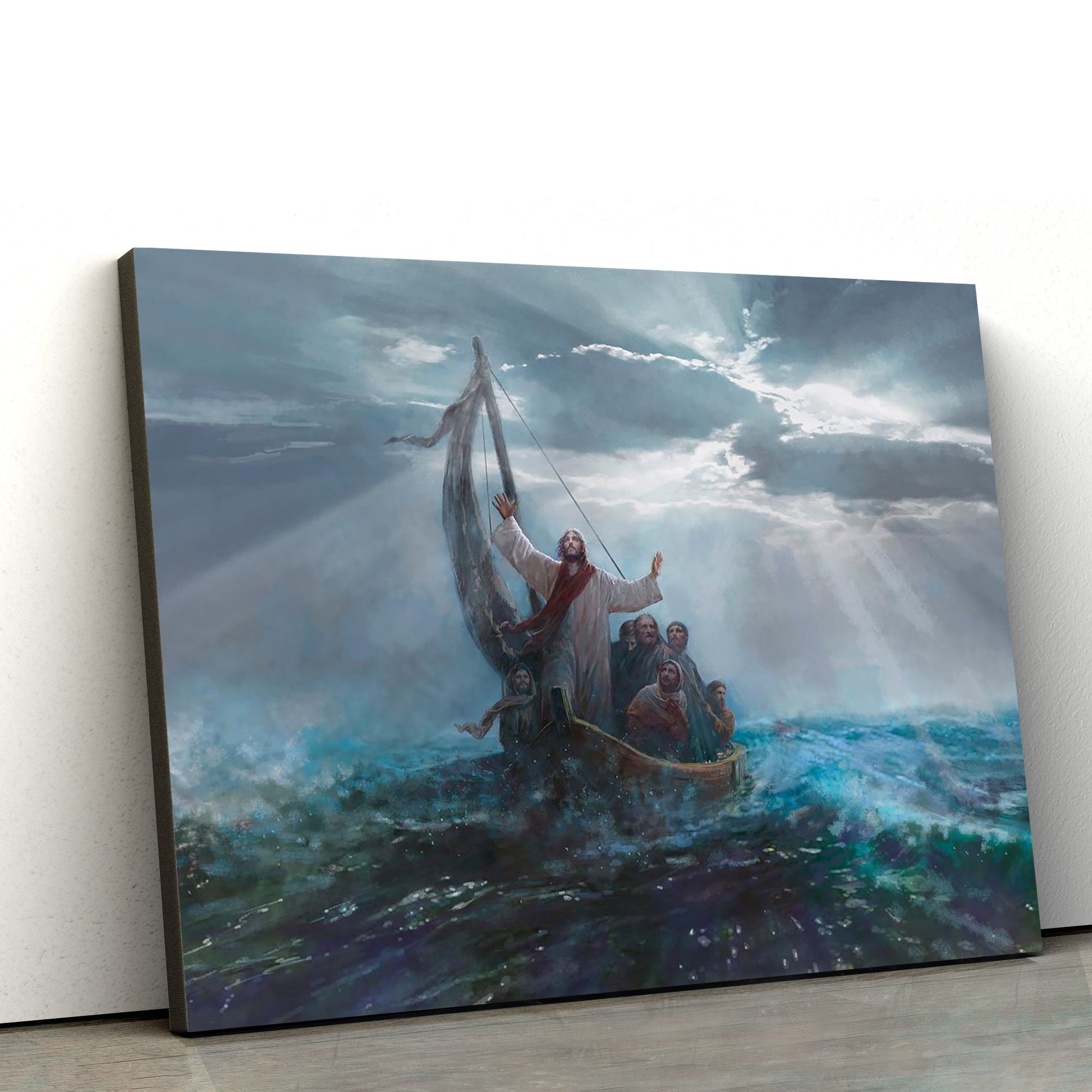 Peace Be Still Canvas Wall Art - Jesus Picture - Christian Wall Decor