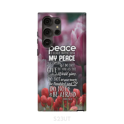 Peace I Leave With You John 1427 Bible Verse Phone Case - Christian Phone Cases- Iphone Samsung Cases Christian