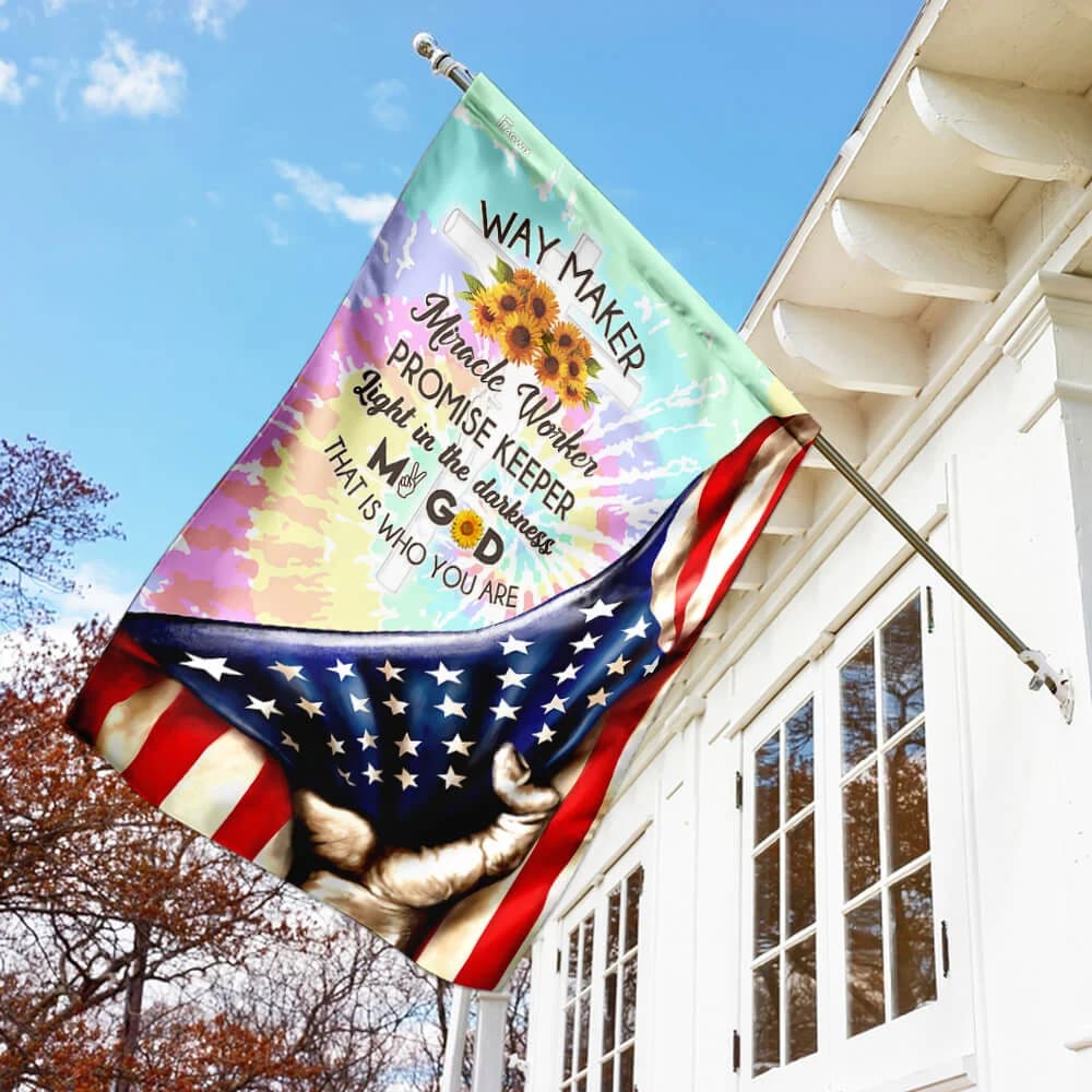 Peace Jesus America House Flag - Christian Garden Flags - Outdoor Religious Flags
