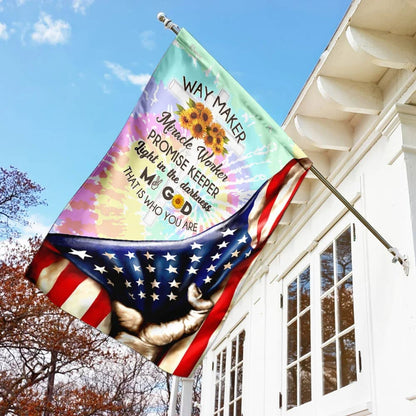 Peace Jesus America House Flag - Christian Garden Flags - Outdoor Religious Flags