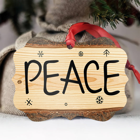 Peace Metal Ornament - Christmas Ornament - Christmas Gift