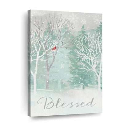 Peace On Earth Silver II Wall Art Canvas - Canvas Religious Wall Art - Christian Wall Decor Living Room