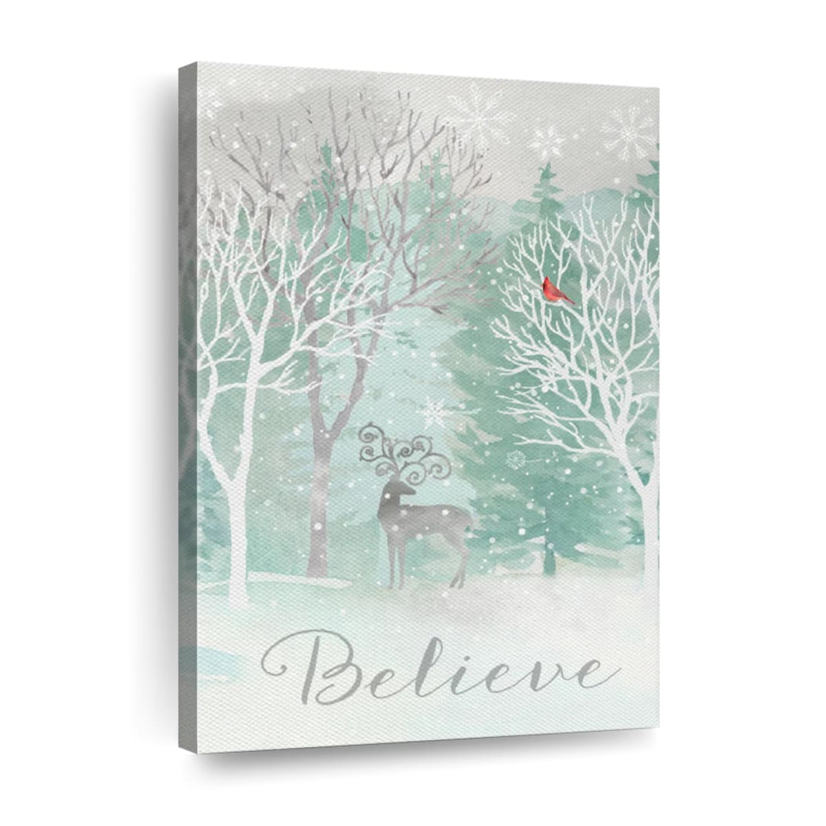 Peace On Earth Silver I Wall Art Canvas - Canvas Religious Wall Art - Christian Wall Decor Living Room