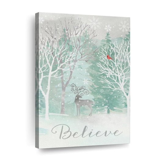 Peace On Earth Silver I Wall Art Canvas - Canvas Religious Wall Art - Christian Wall Decor Living Room