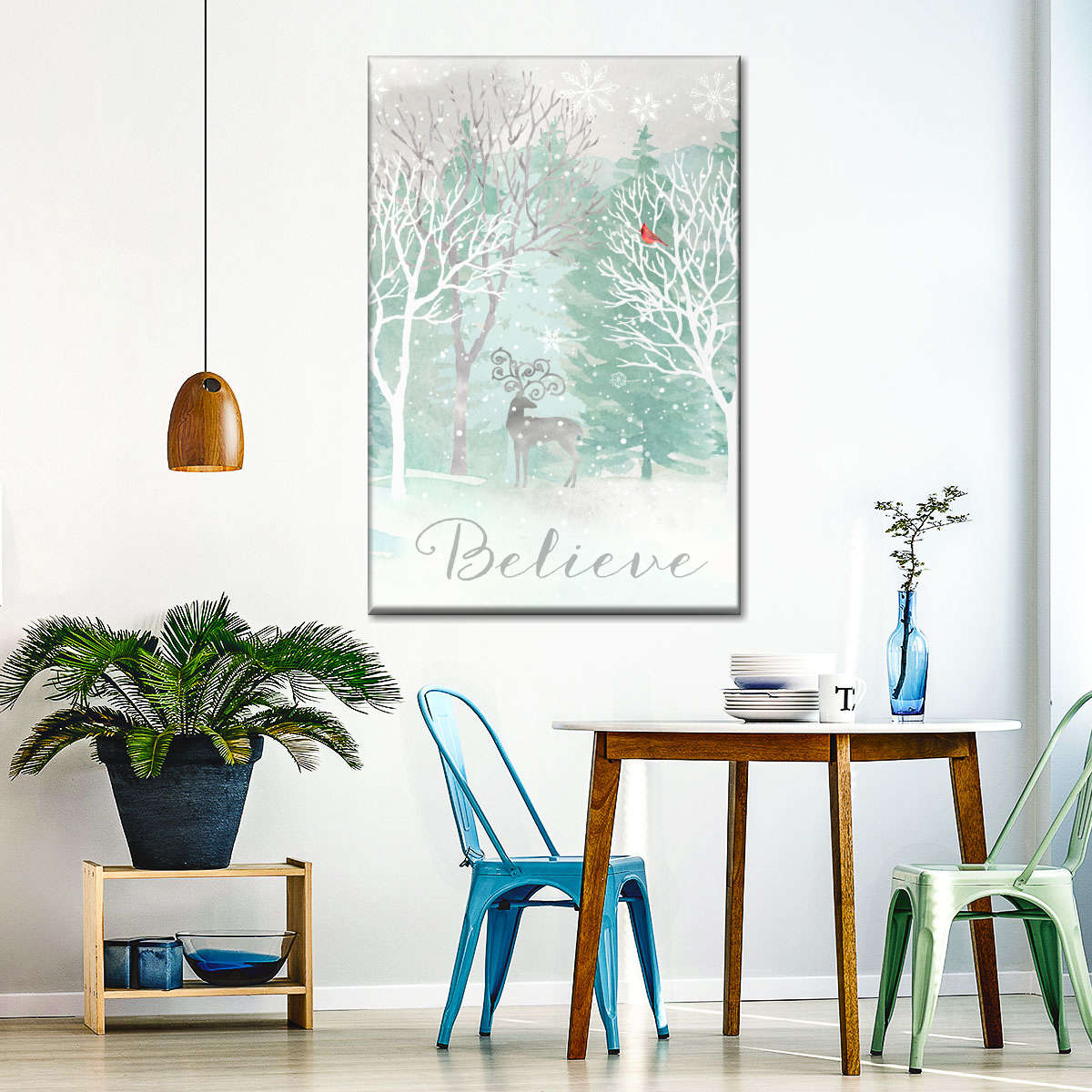 Peace On Earth Silver I Wall Art Canvas - Canvas Religious Wall Art - Christian Wall Decor Living Room