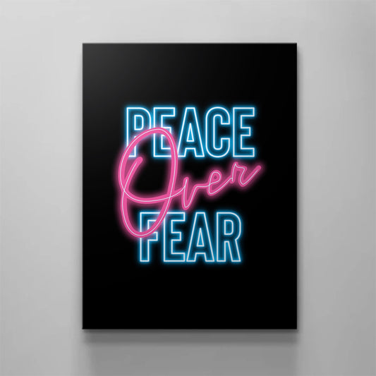Peace Over Fear Canvas - Religious Canvas Art - Christian Canvas Wall Art - Ciaocustom