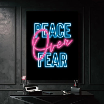 Peace Over Fear Canvas - Religious Canvas Art - Christian Canvas Wall Art - Ciaocustom