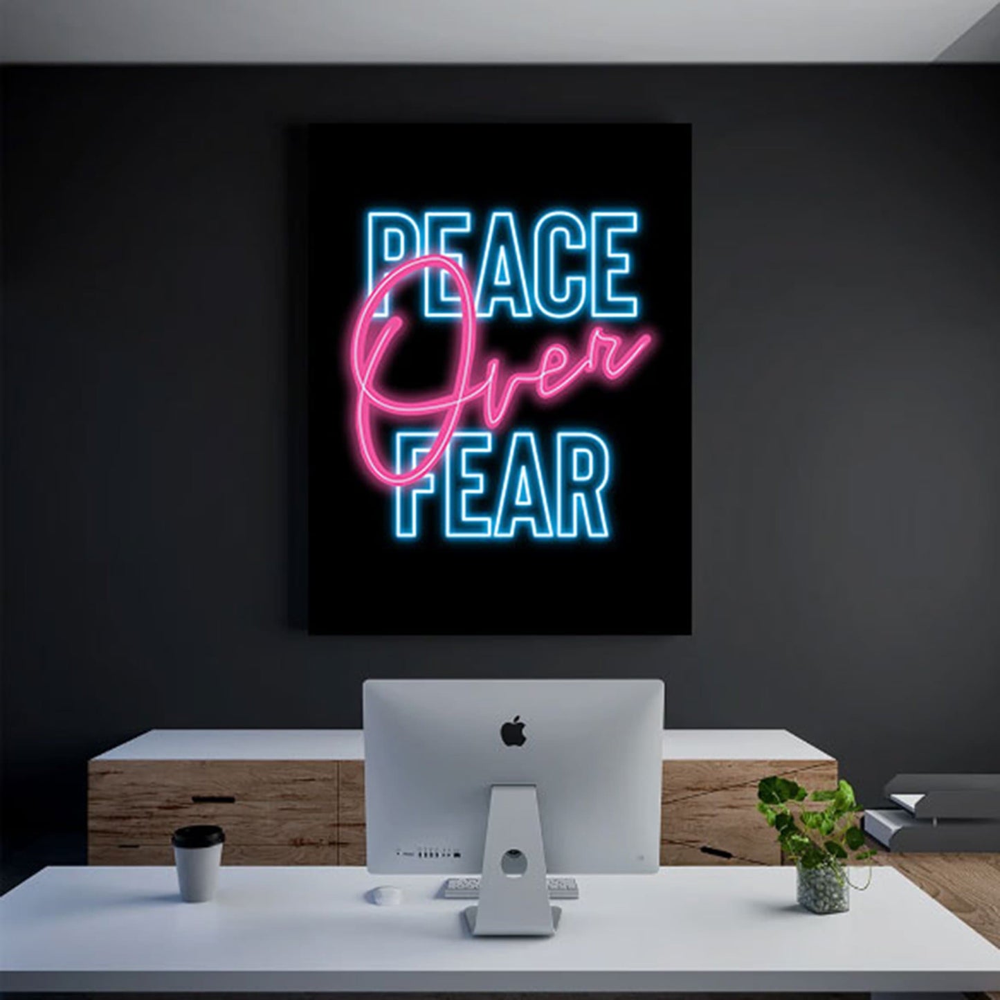 Peace Over Fear Canvas - Religious Canvas Art - Christian Canvas Wall Art - Ciaocustom