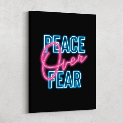 Peace Over Fear Canvas - Religious Canvas Art - Christian Canvas Wall Art - Ciaocustom
