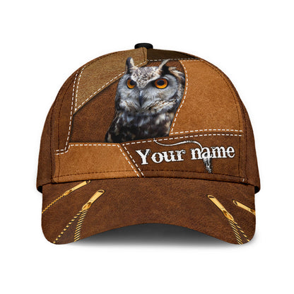 Personalized 3D Classic Cap Hat For Hunter - Baseball Owl Hunting Cap Hat For Grandpa Dad