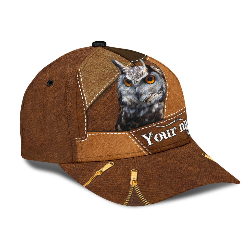 Personalized 3D Classic Cap Hat For Hunter - Baseball Owl Hunting Cap Hat For Grandpa Dad