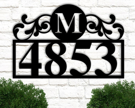 Personalized Address Sign - Metal Address Sign For House Number Sign Metal Address Plaque - Front Porch Address Sign