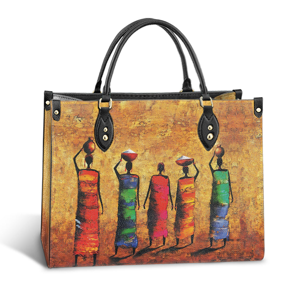 Personalized African Woman Leather Bag - Women's Pu Leather Bag - Best Mother's Day Gifts