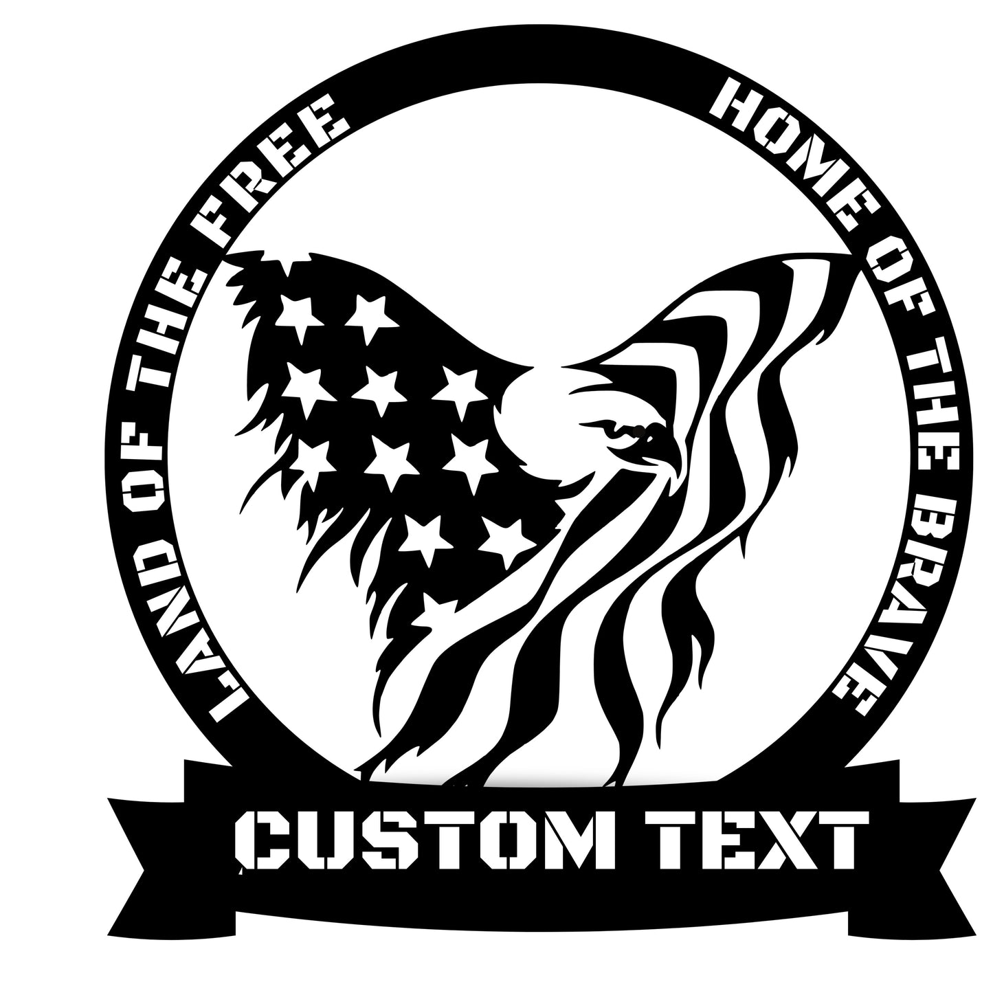 Personalized American Patriot Metal Wall Art - Gift For Veteran - Metal Decor Wall Art
