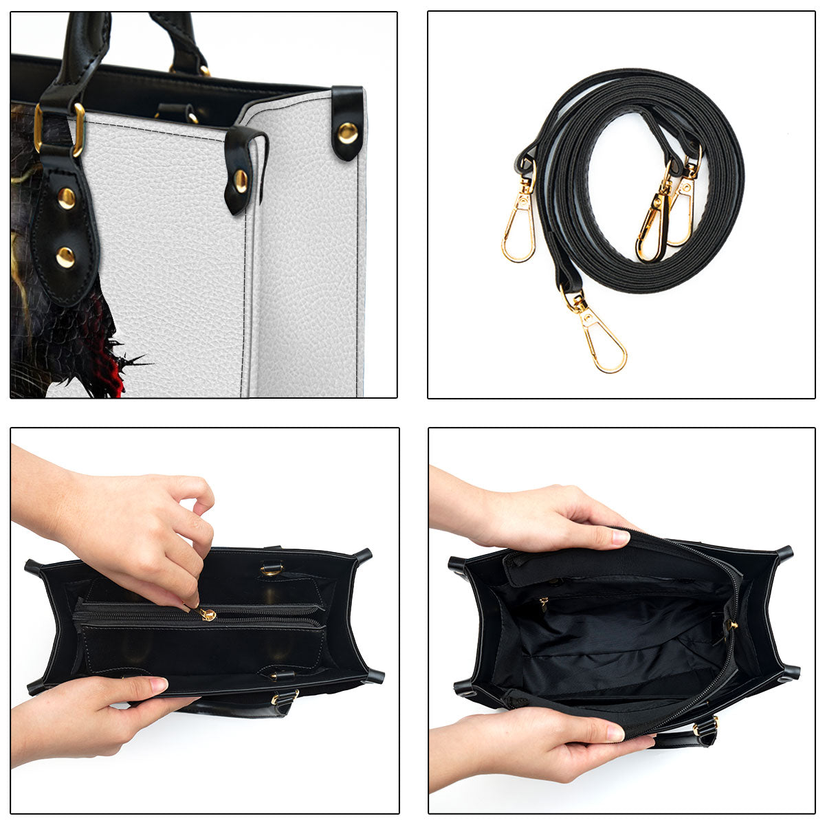 Personalized Be Still And Know That I Am God Lion Leather Bag - Christian Pu Leather Bags For Women