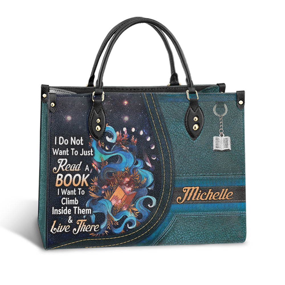 Personalized Book I Do Not Want To Just Read A Book Leather Bag - Women's Pu Leather Bag - Best Mother's Day Gifts