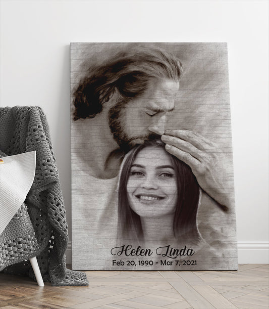 Personalized Canvas For The Loss Of Your Loved One - Custom Photo, Name And Date