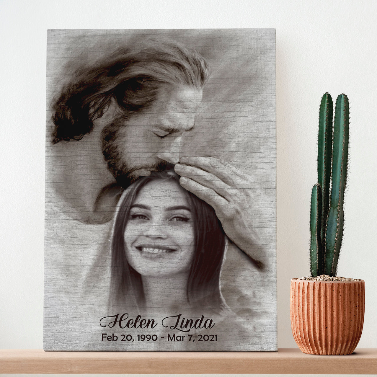 Personalized Canvas For The Loss Of Your Loved One - Custom Photo, Name And Date