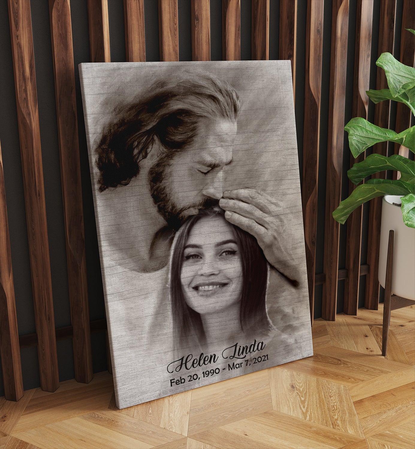 Personalized Canvas For The Loss Of Your Loved One - Custom Photo, Name And Date