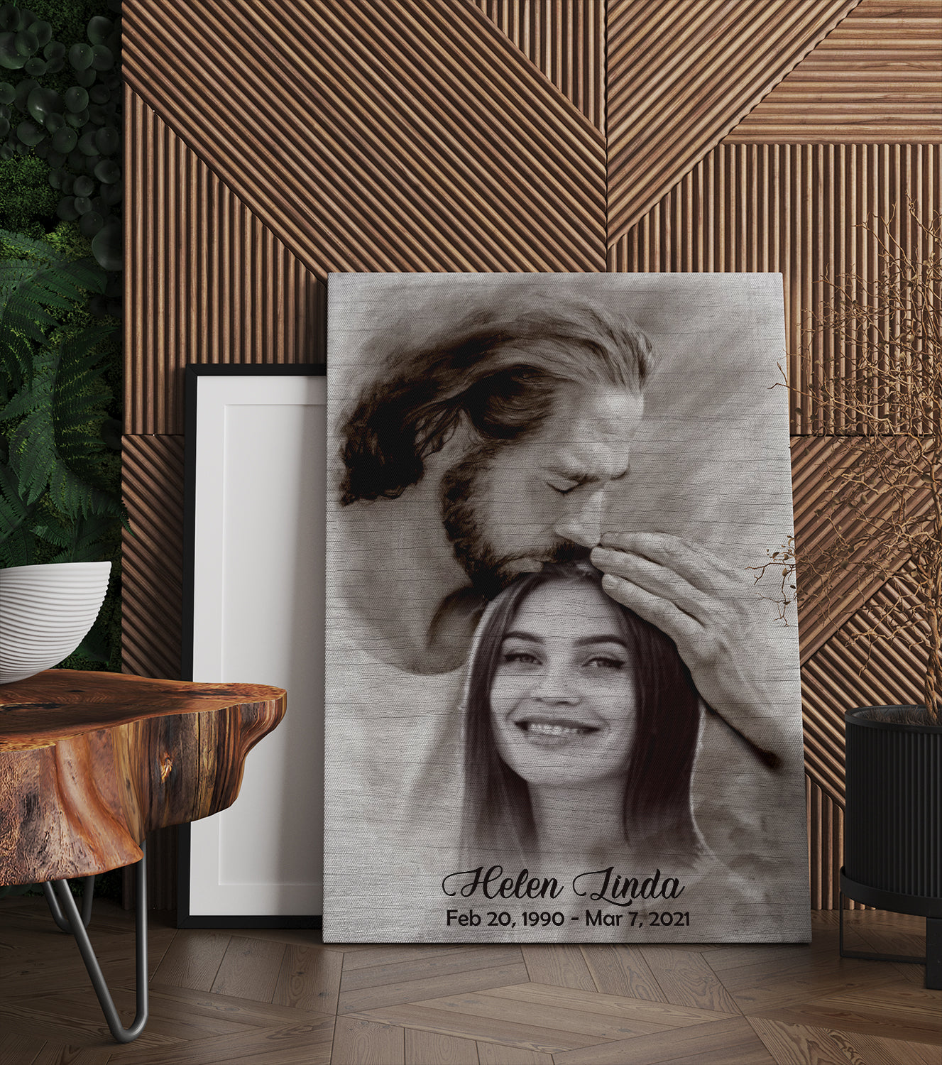 Personalized Canvas For The Loss Of Your Loved One - Custom Photo, Name And Date