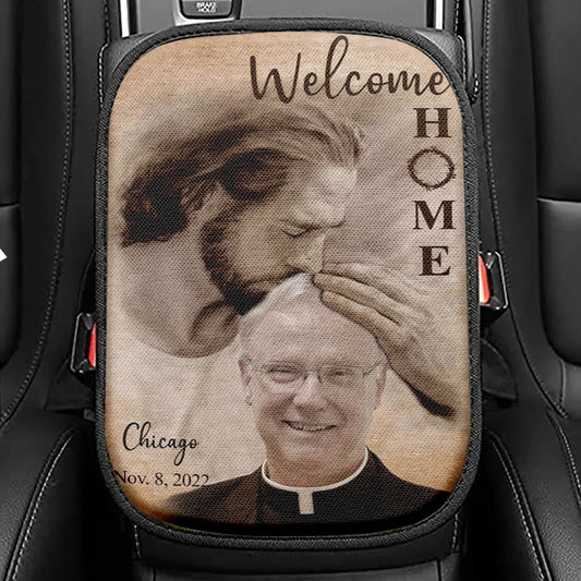 Personalized Chosen Made For A Purpose Child Of God Seat Box Cover, Inspirational Car Center Console Cover, Christian Car Interior Accessories
