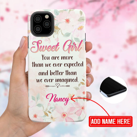 Personalized Christian Gifts Sweet Girl Custom Phone Case - Inspirational Bible Scripture iPhone Cases