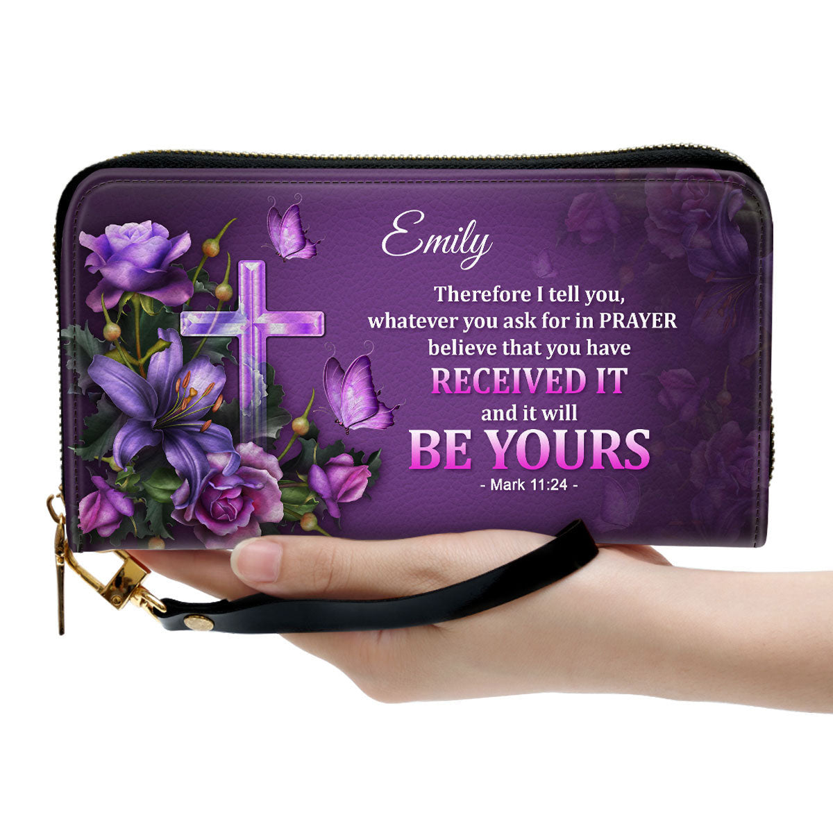 Personalized Clutch Purse - Believe That You Have Received It Clutch Purse - Women Clutch Purse