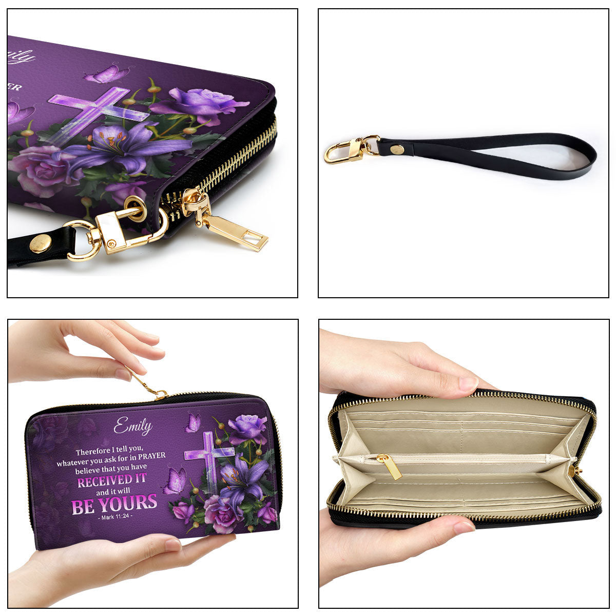 Personalized Clutch Purse - Believe That You Have Received It Clutch Purse - Women Clutch Purse