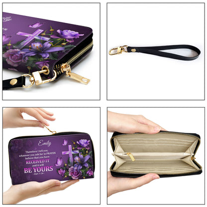 Personalized Clutch Purse - Believe That You Have Received It Clutch Purse - Women Clutch Purse