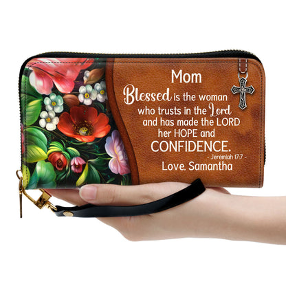 Personalized Clutch Purse - Blessed Is The Woman Who Trusts In The Lord Clutch Purse - Women Clutch Purse