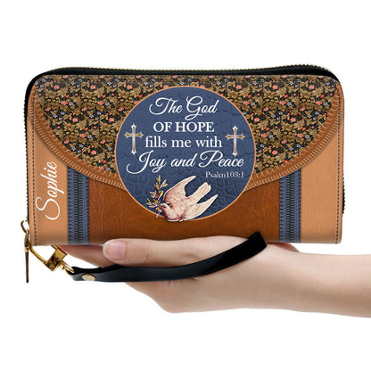 Personalized Clutch Purse - The God Of Hope Fill Me With Joy And Peace Clutch Purse - Women Clutch Purse