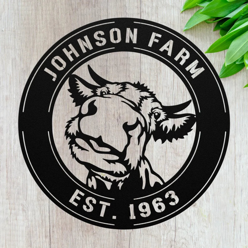 Personalized Cow Metal Sign For Farmers - Custom Farmhouse Decor For House - Farm House Decor