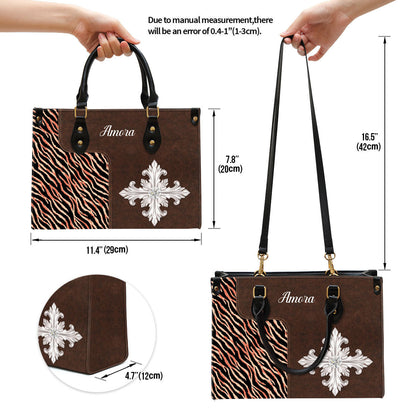 Personalized Cross Leather Bag - Christian Pu Leather Bags For Women