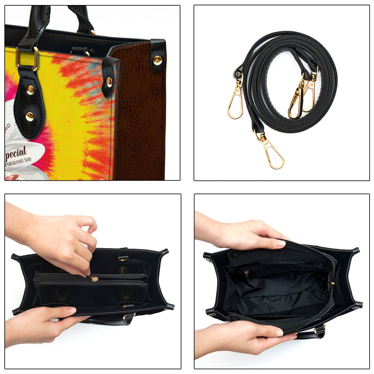 Personalized Daisy God Says You Are Chosen Leather Bag - Christian Pu Leather Bags For Women