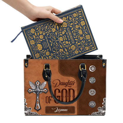 Personalized Daughter Of God Leather Bag - Christian Pu Leather Bags For Women