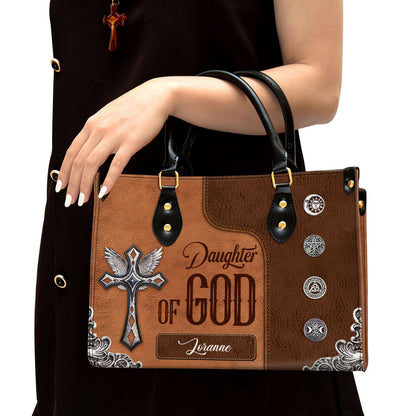 Personalized Daughter Of God Leather Bag - Christian Pu Leather Bags For Women