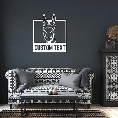 Personalized Donkey Metal Wall Art - Custom Donkey Sign For New Home - Farm House Decor