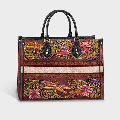 Personalized Dragonfly Leather Leather Bag - Women's Pu Leather Bag - Best Mother's Day Gifts