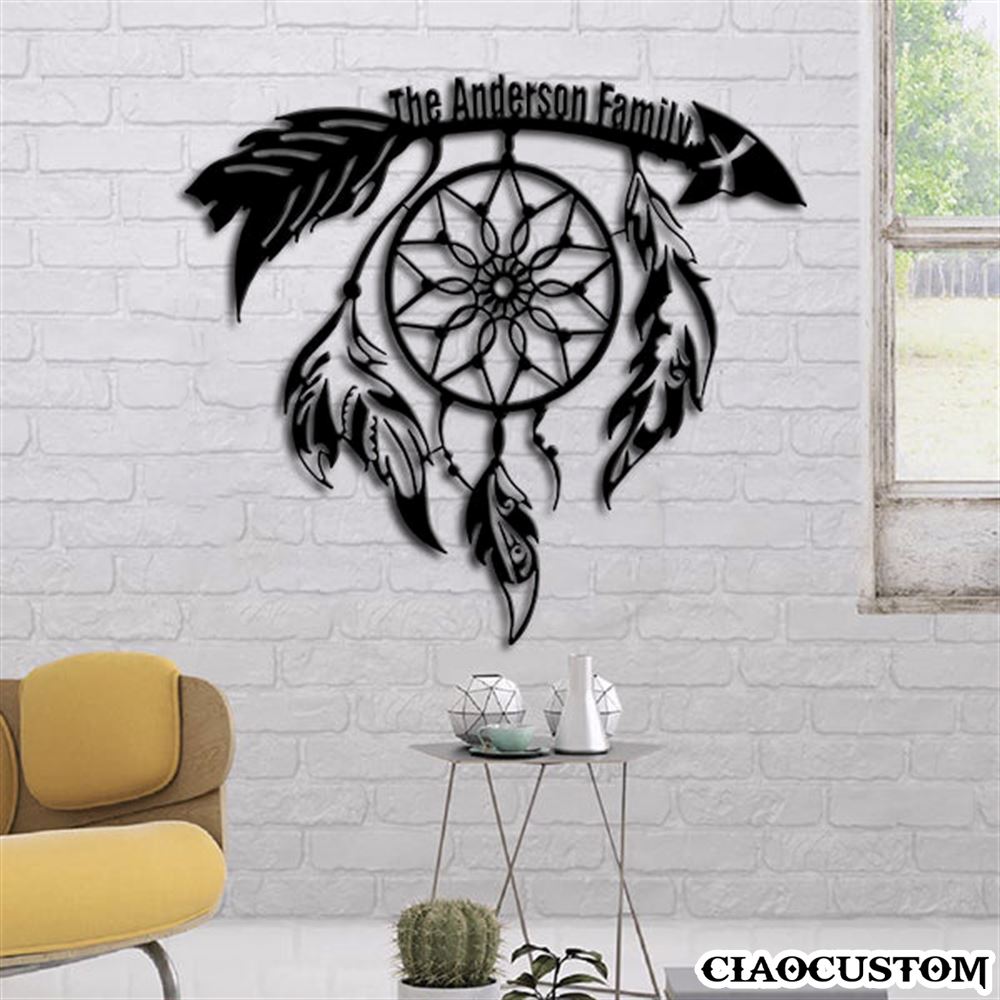 Personalized Dream Catcher Native American Metal Sign - Native American Wall Decor - Friends For Gift
