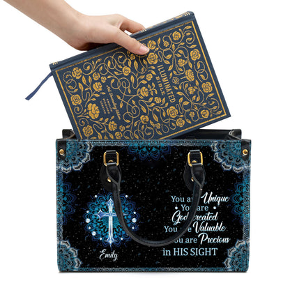 Personalized Elegant You Are Precious In His Sight Leather Bag - Christian Pu Leather Bags For Women