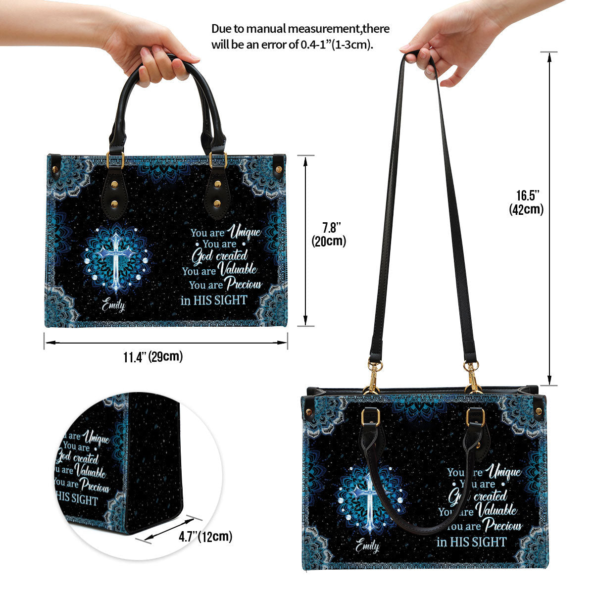 Personalized Elegant You Are Precious In His Sight Leather Bag - Christian Pu Leather Bags For Women