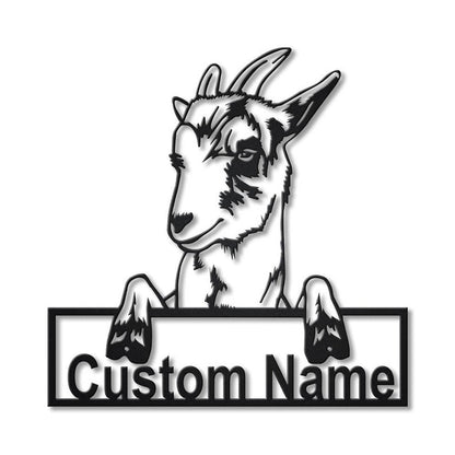 Personalized Goat Farm Metal Sign - Custom Goat Metal Sign - Metal Farm Signs - Farmer Gifts