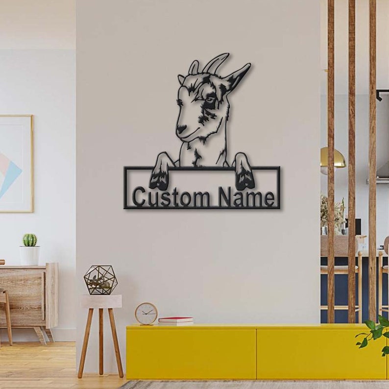 Personalized Goat Farm Metal Sign - Custom Goat Metal Sign - Metal Farm Signs - Farmer Gifts